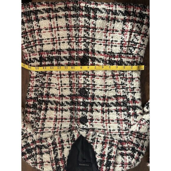 Talbots Tweed Wool Blend Blazer Jacket Red/Black/White Size 4 - Picture 16 of 16